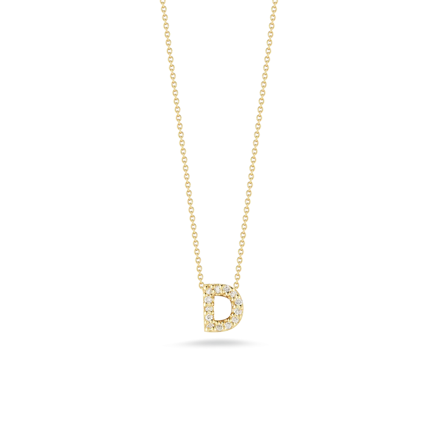 Roberto Coin Tiny Treasures Yellow Gold "Love Letter" Initial Pendant