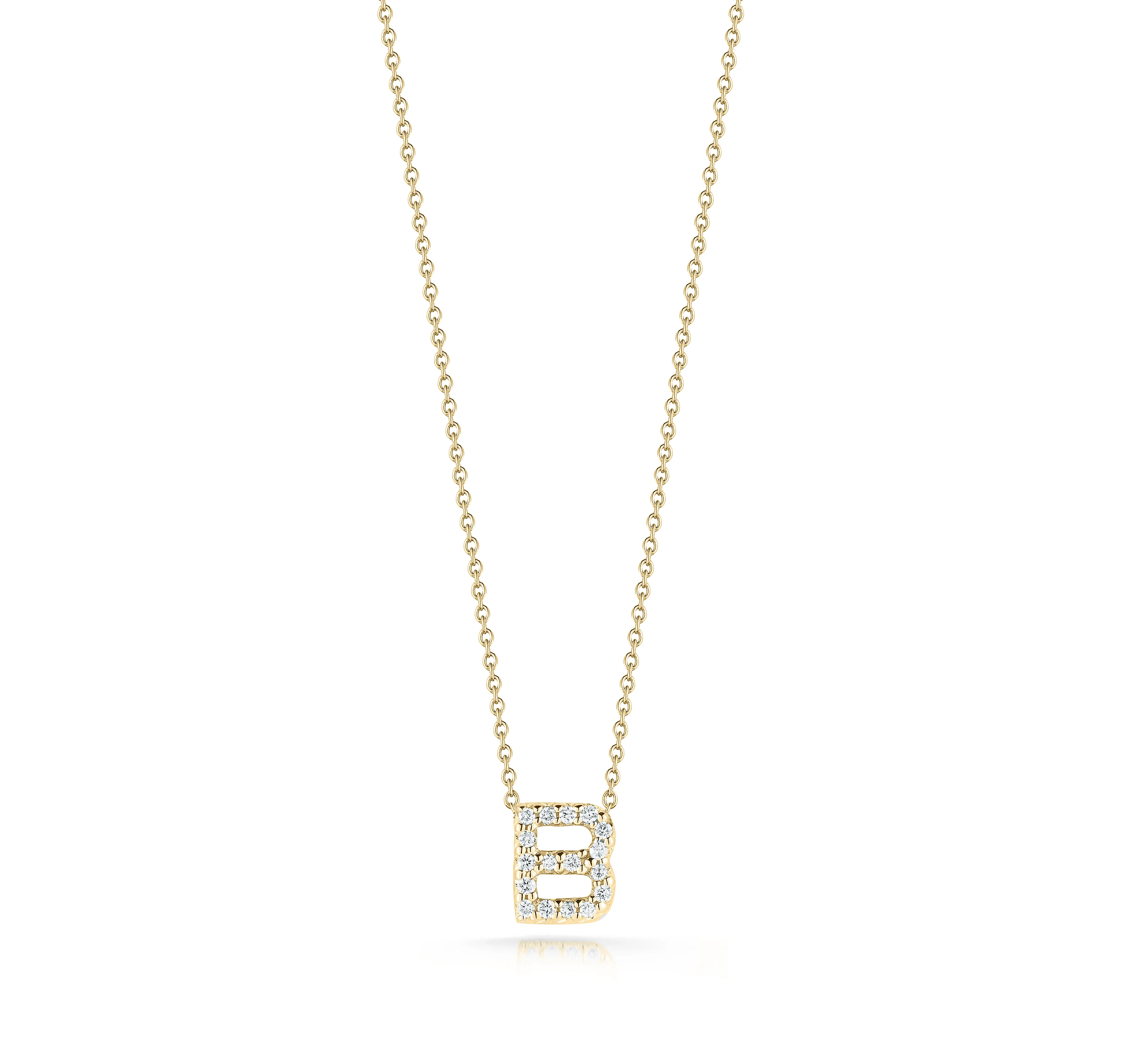 Roberto Coin Tiny Treasures Yellow Gold "Love Letter" Initial Pendant