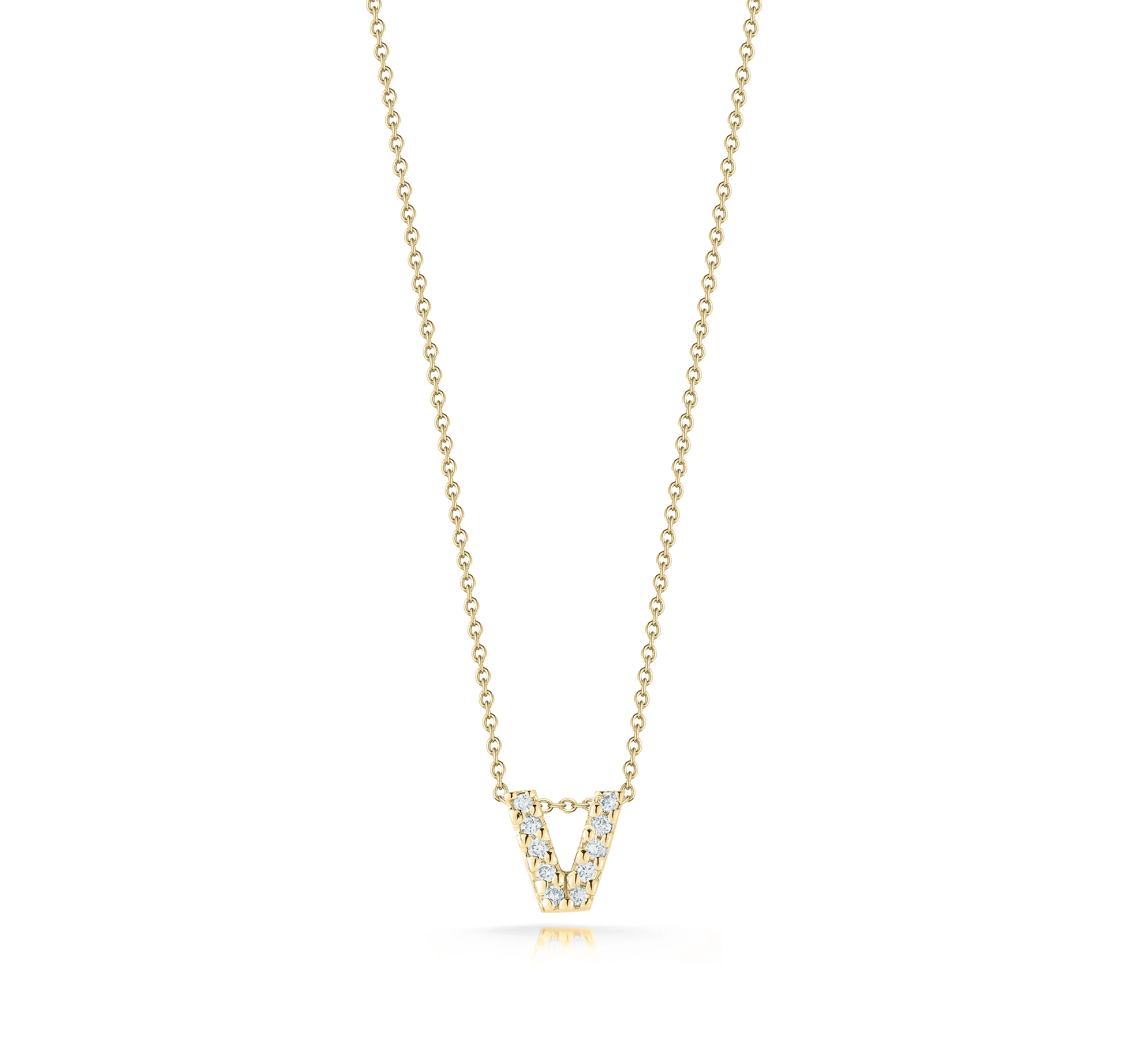 Roberto Coin Tiny Treasures Yellow Gold "Love Letter" Initial Pendant