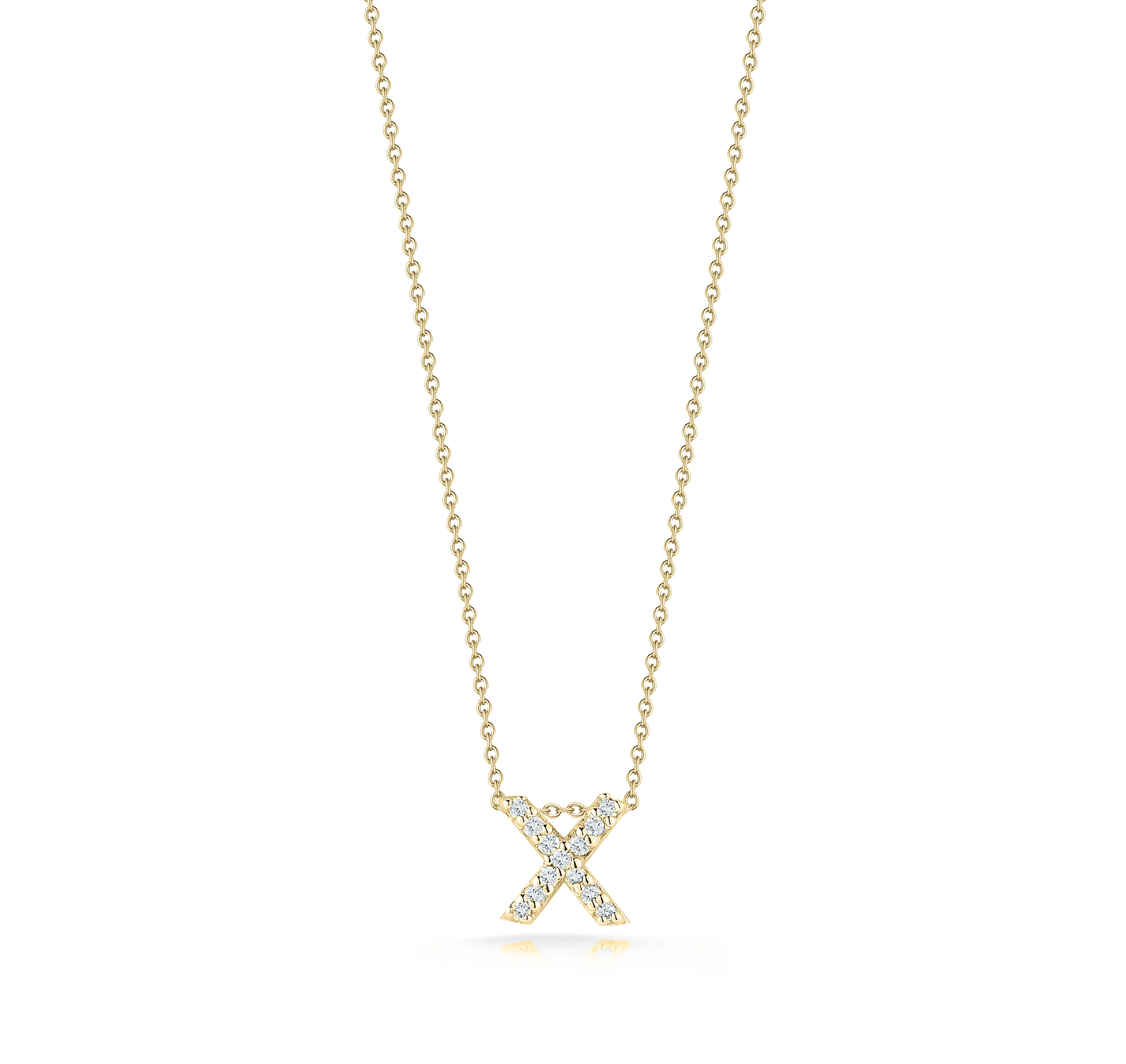 Roberto Coin Tiny Treasures Yellow Gold "Love Letter" Initial Pendant