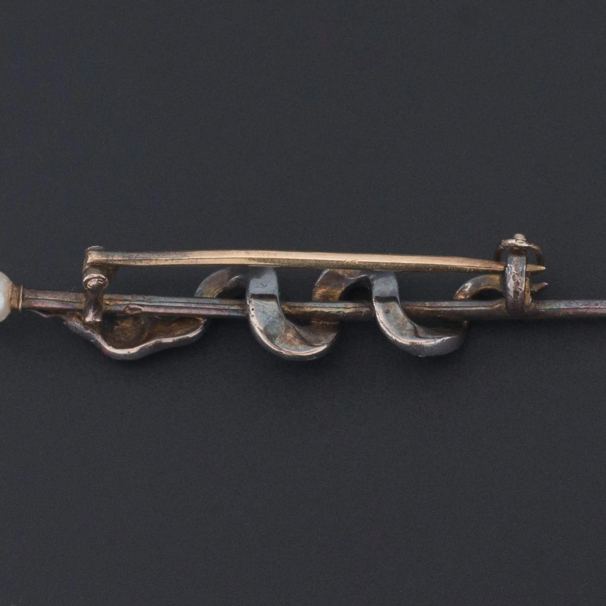 Rod of Asclepius Brooch | Antique Diamond Snake Brooch