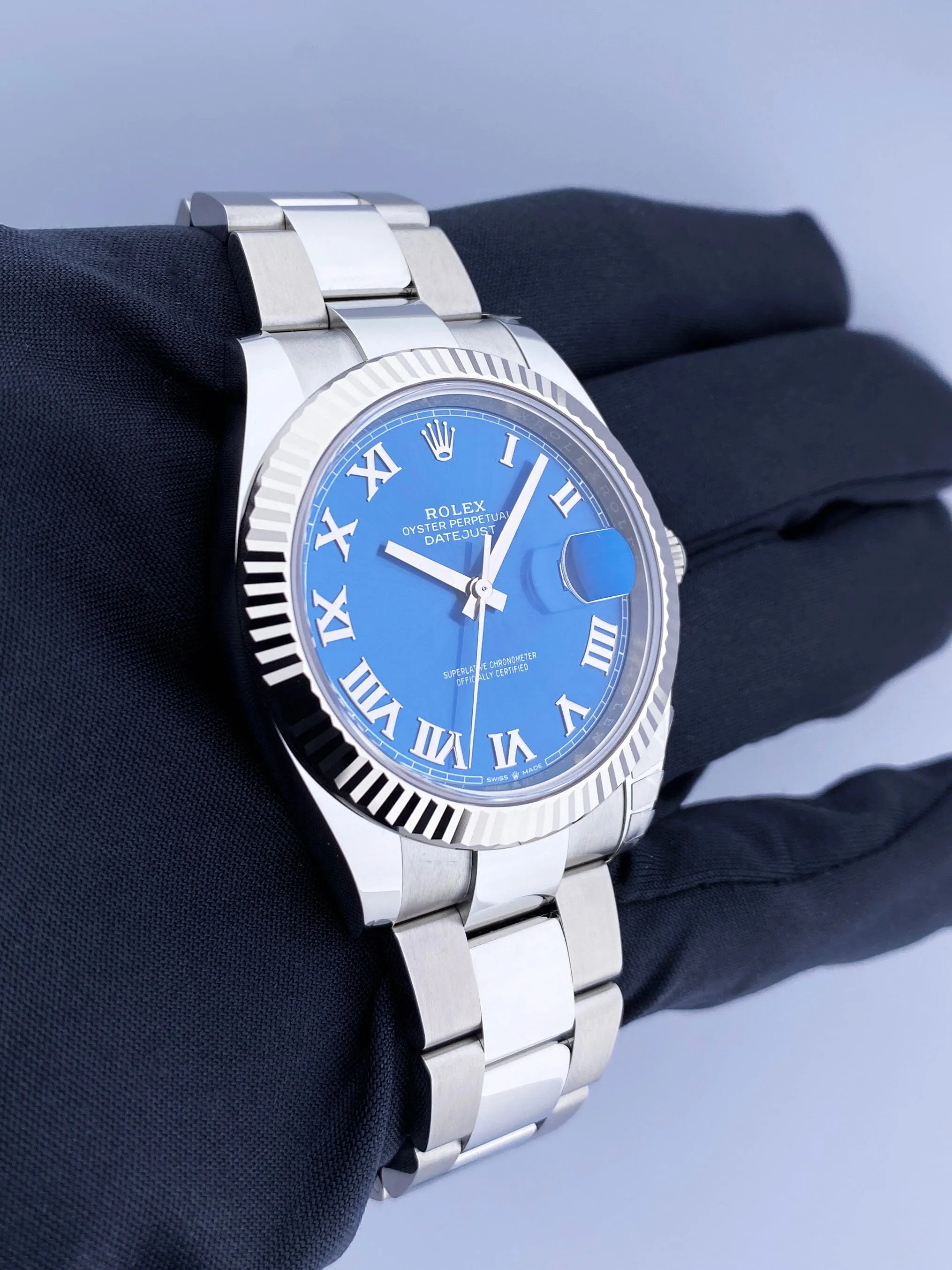 Rolex Datejust 126334 Blue Dial Mens Watch Box & Papers