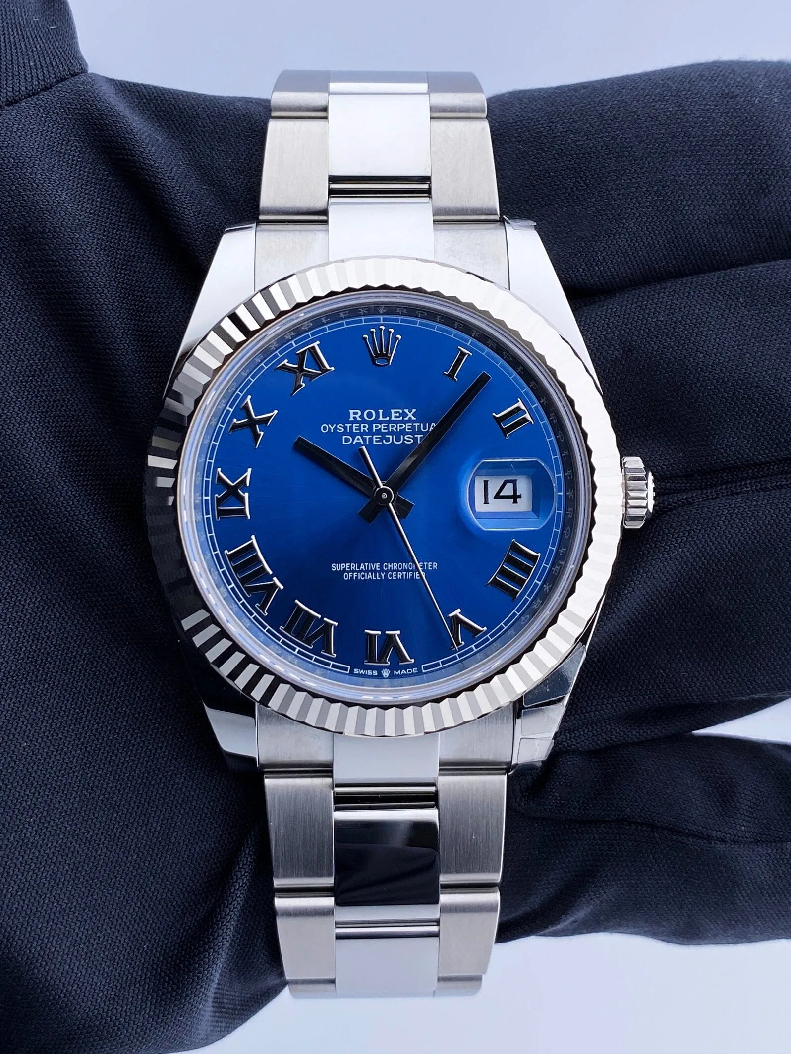 Rolex Datejust 126334 Blue Dial Mens Watch Box & Papers