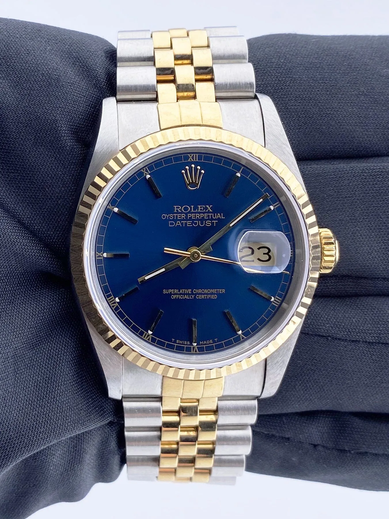 Rolex Datejust 16233 Blue Dial Men's Watch