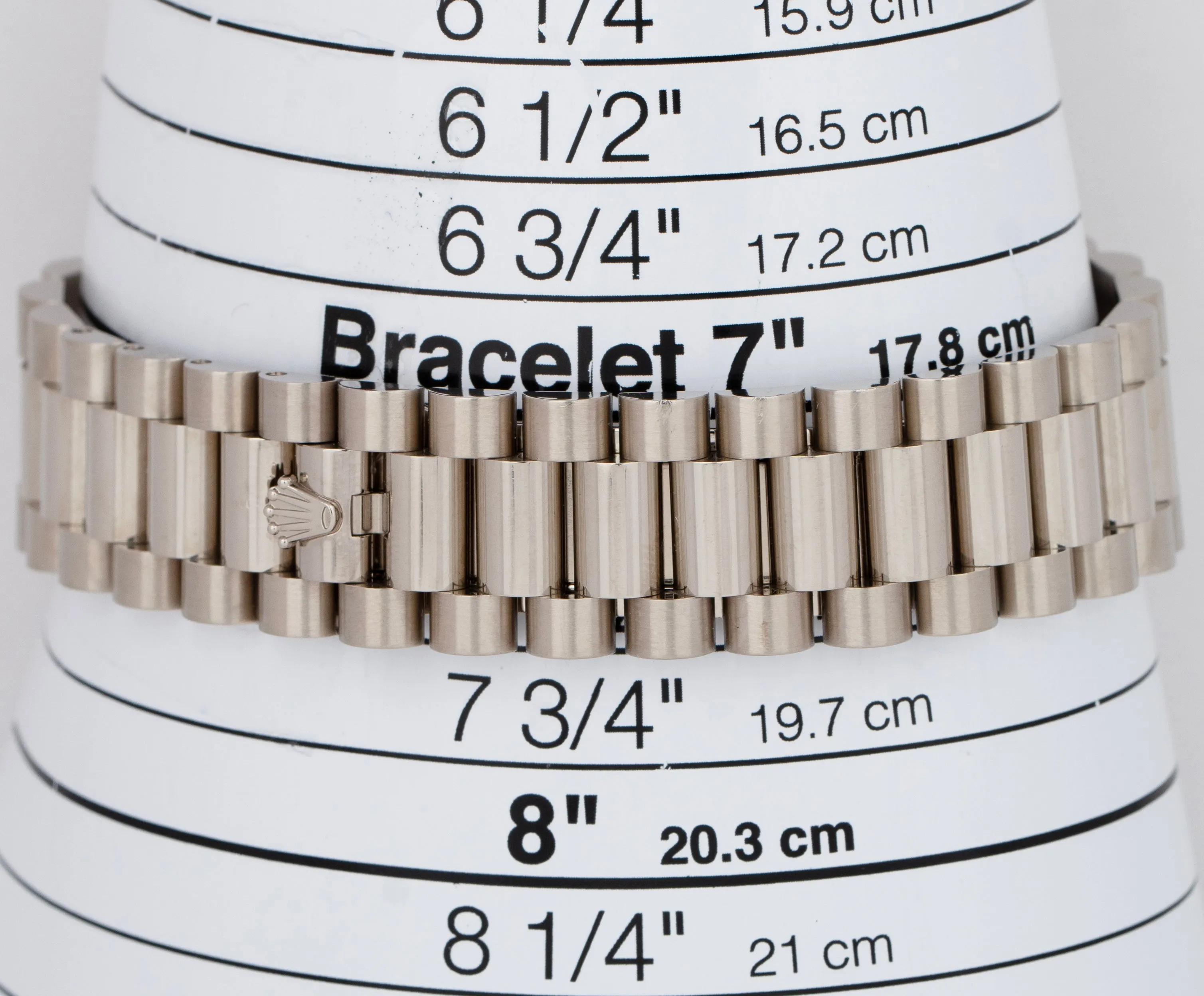 Rolex Day-Date II Presidential 41mm Silver Roman 18K White Gold 218239 B P