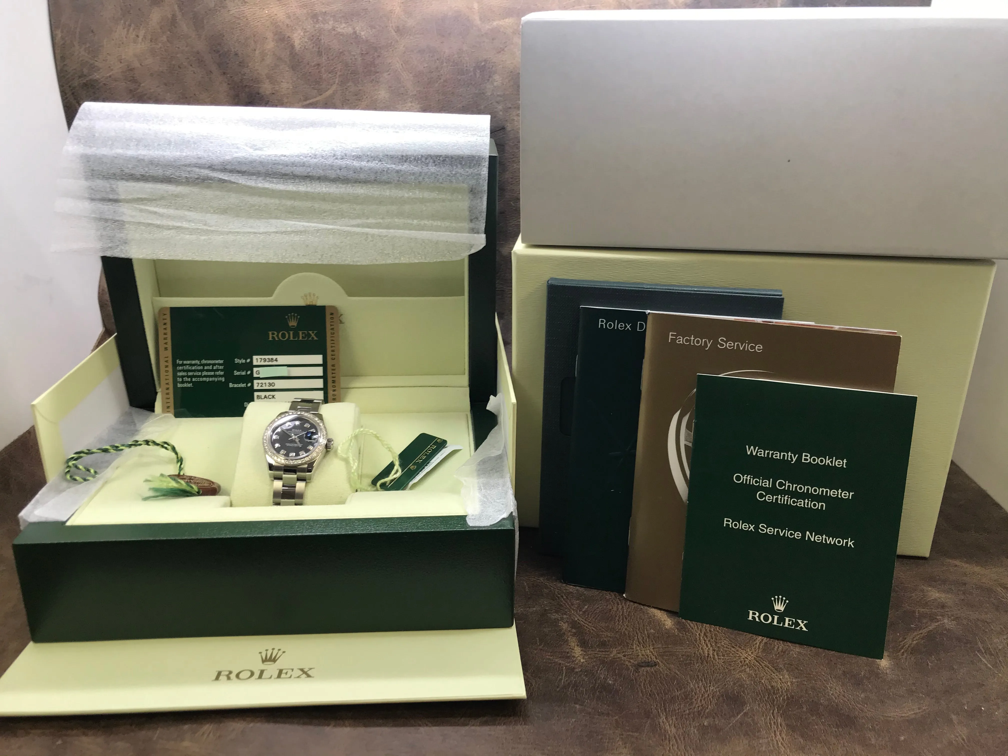 Rolex Lady Datejust 179384 Black Dial Automatic Women's Watch