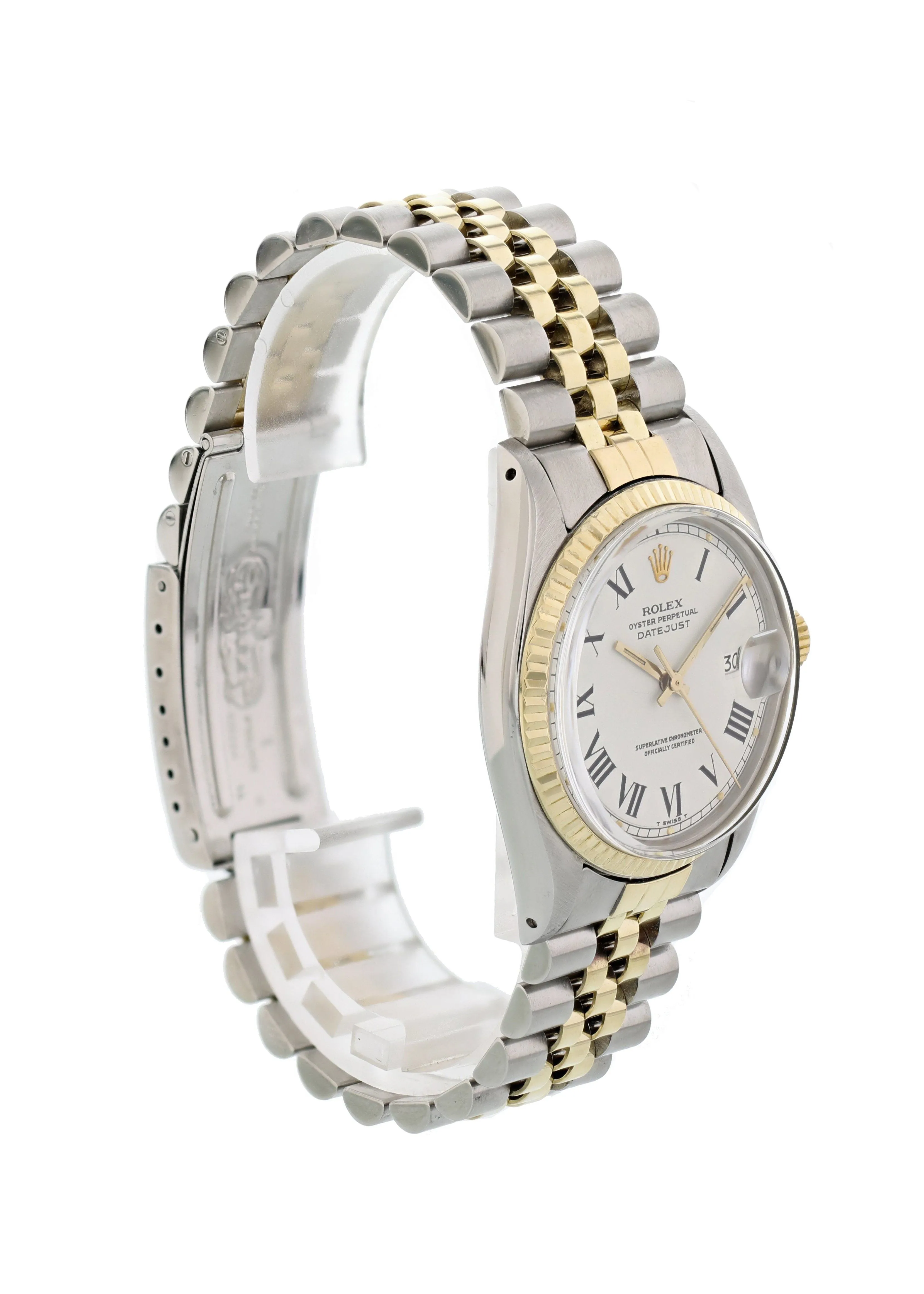 Rolex Oyster Perpetual Datejust 1601 Buckley Dial Mens Watch