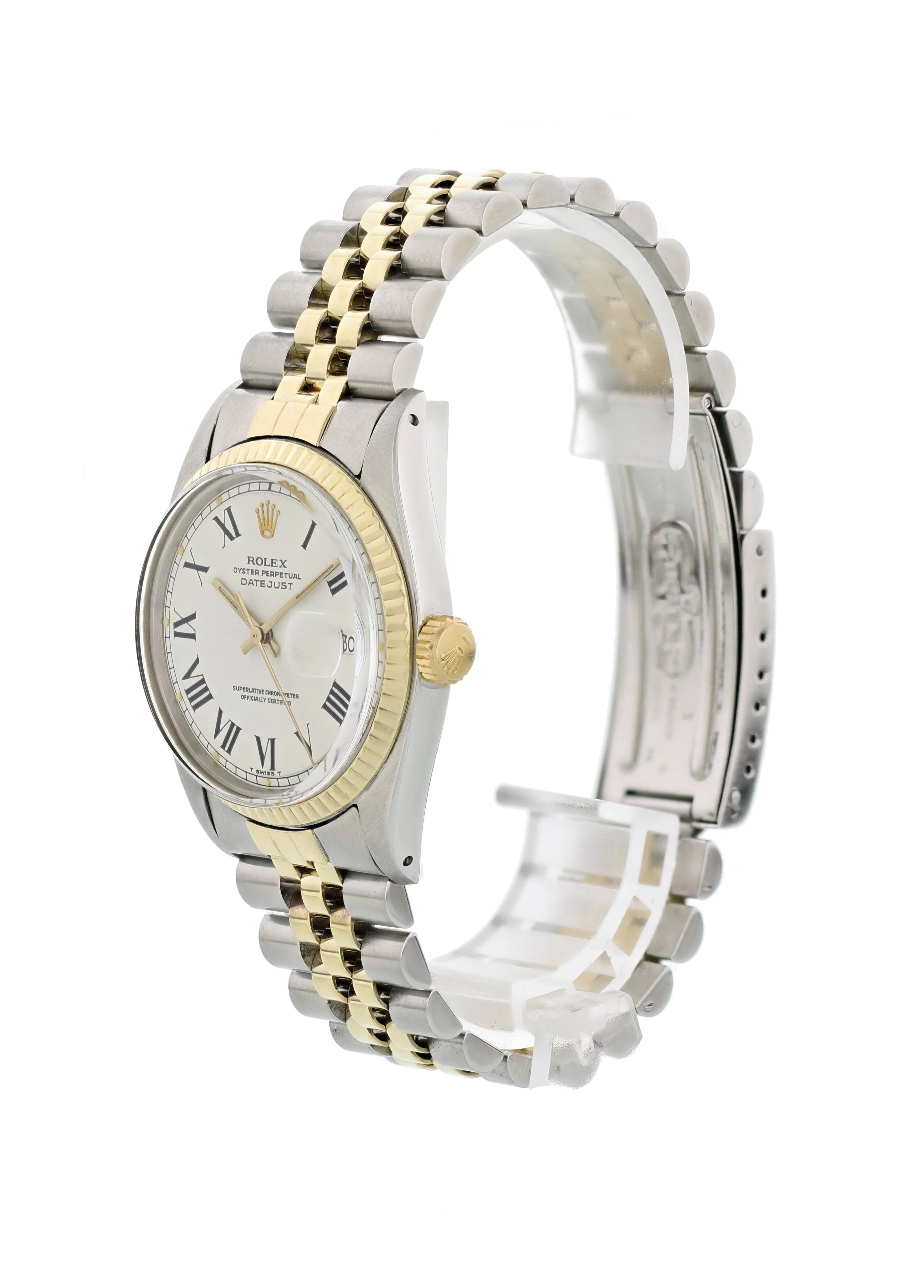 Rolex Oyster Perpetual Datejust 1601 Buckley Dial Mens Watch