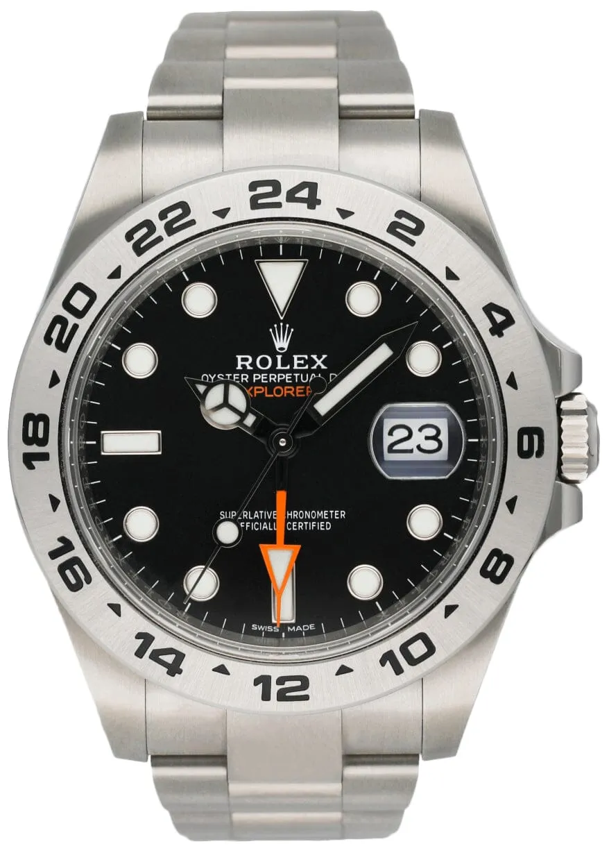 Rolex Oyster Perpetual Explorer II 216570 Black Dial Mens Watch Box Papers