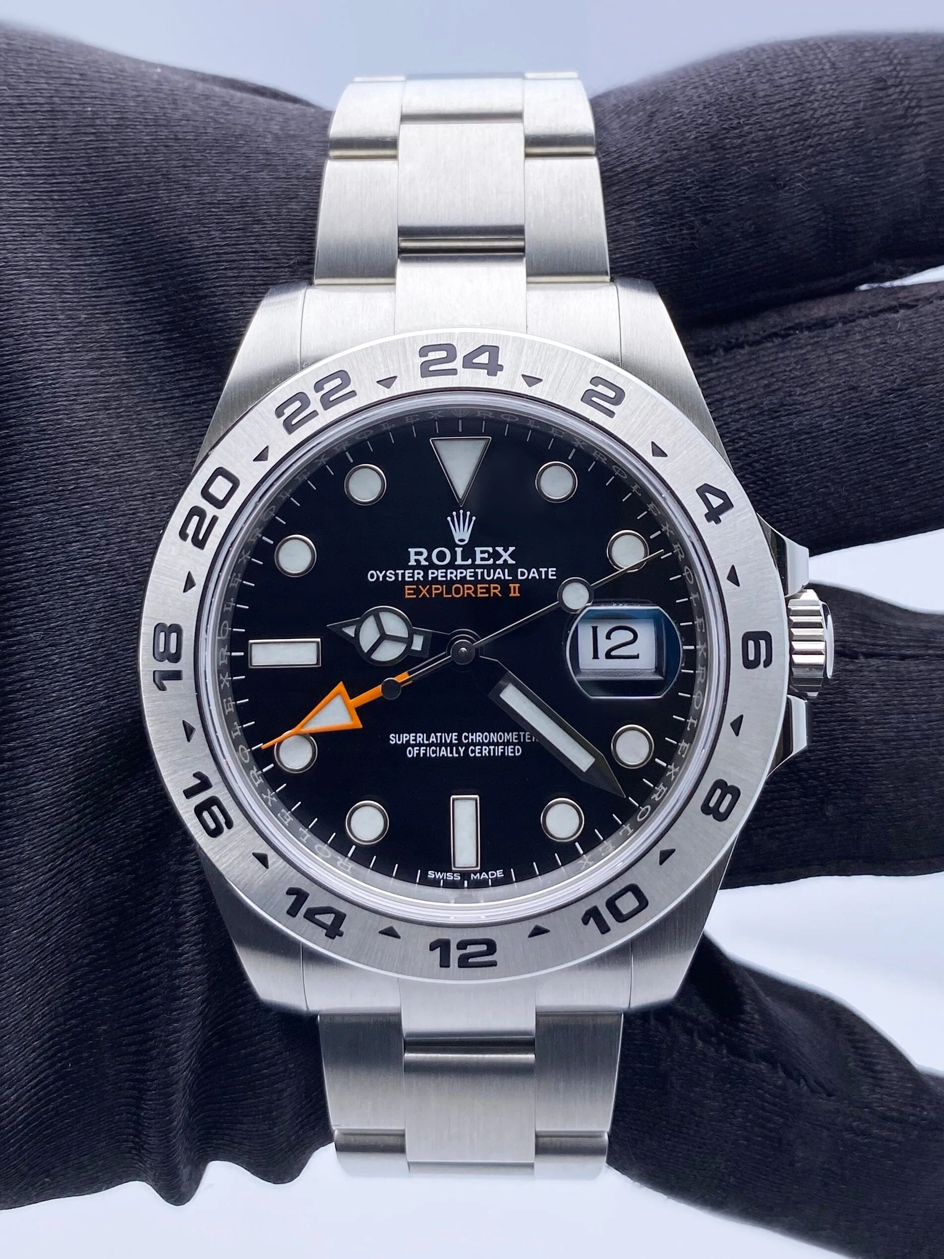 Rolex Oyster Perpetual Explorer II 216570 Black Dial Mens Watch Box Papers