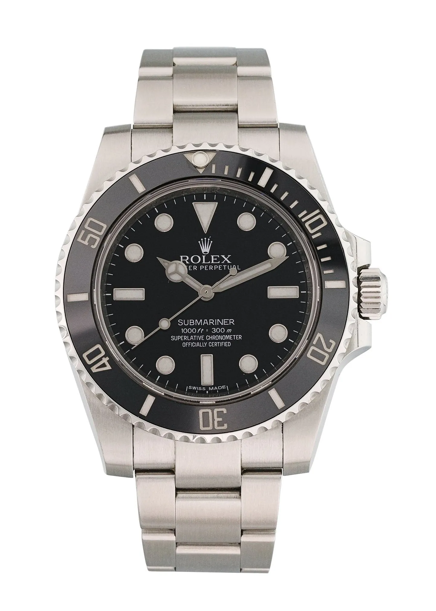 Rolex Submariner No Date Ceramic Bezel 114060 Mens Watch