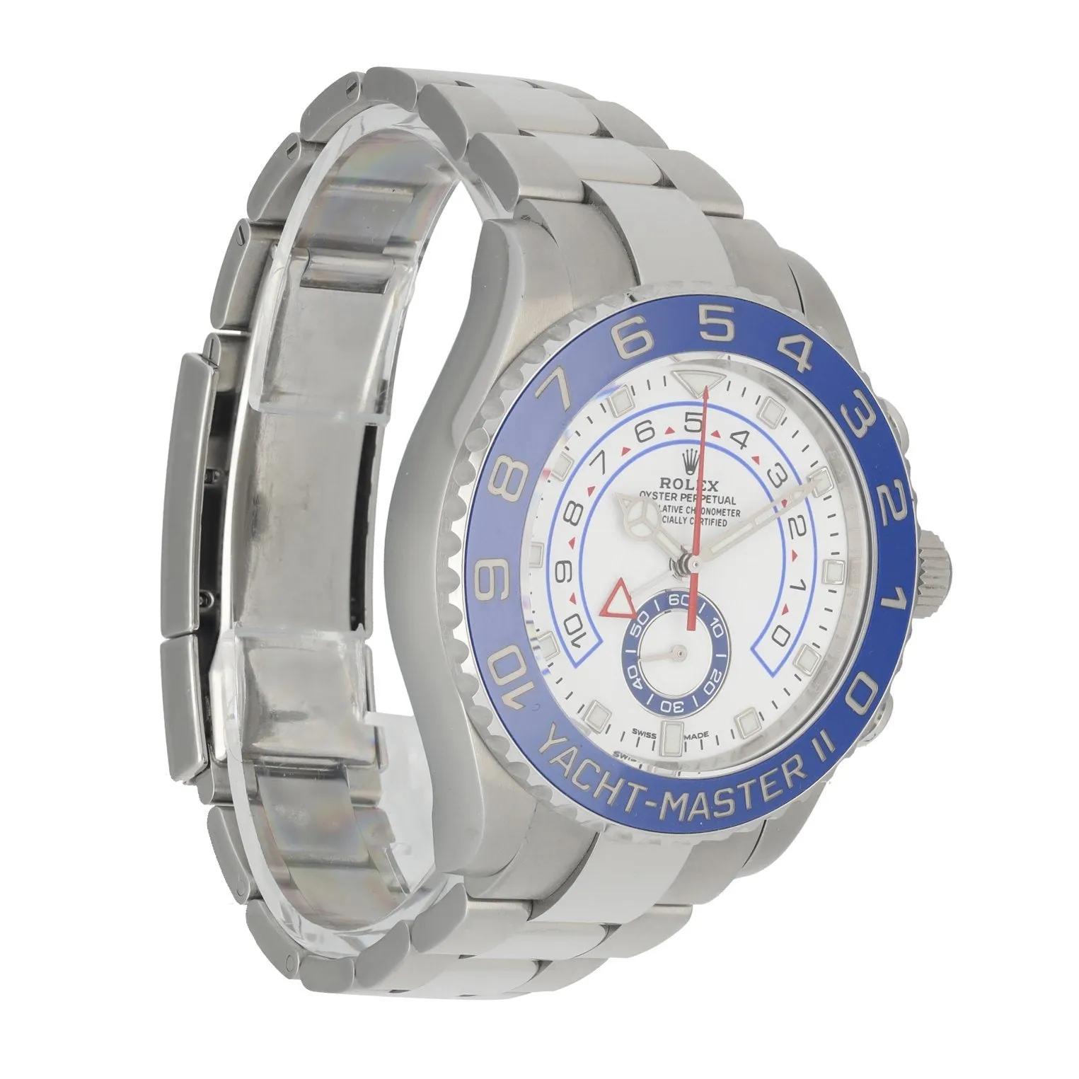 Rolex Yacht-Master II Steel Blue Ceramic Bezel 116680 Mens Watch.