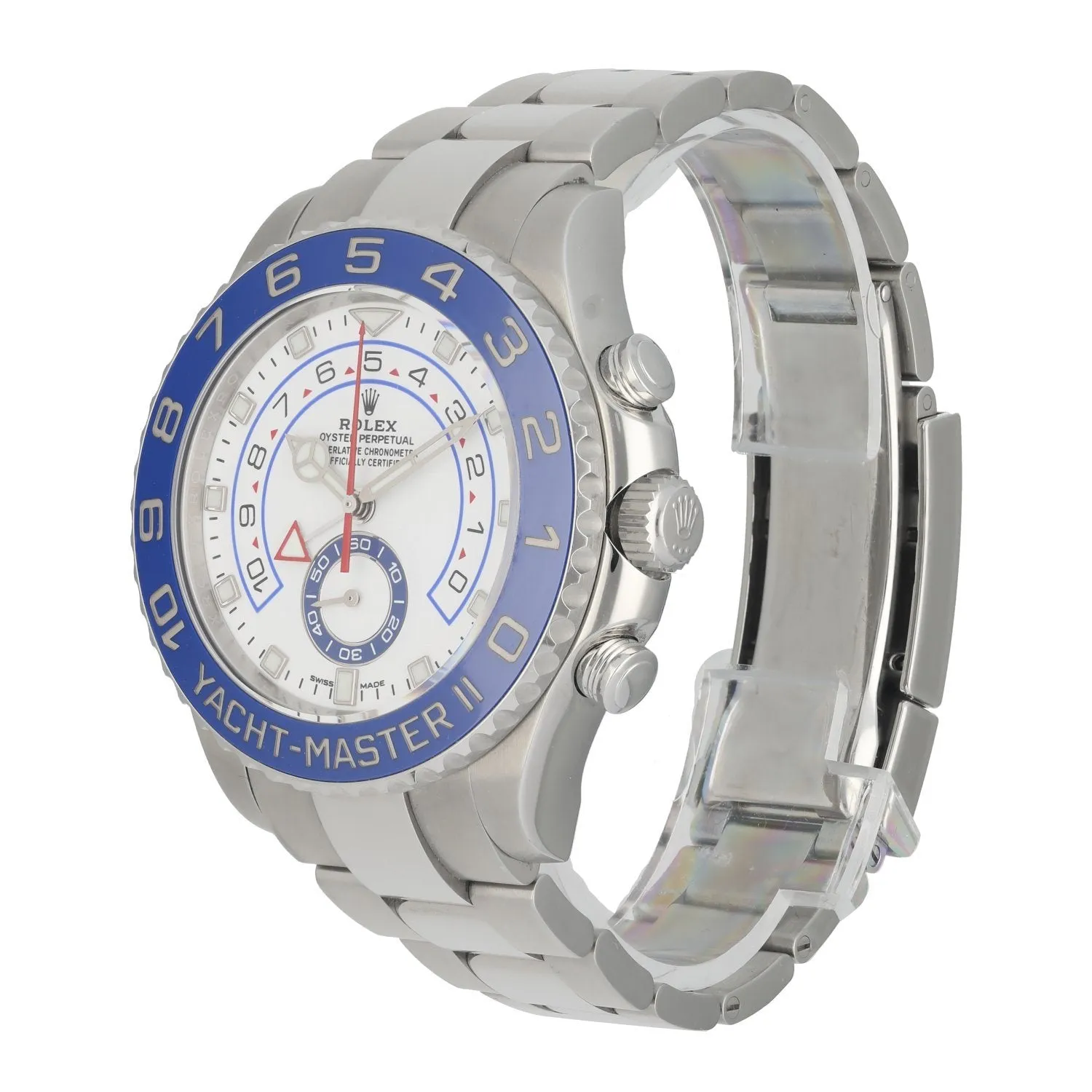 Rolex Yacht-Master II Steel Blue Ceramic Bezel 116680 Mens Watch.
