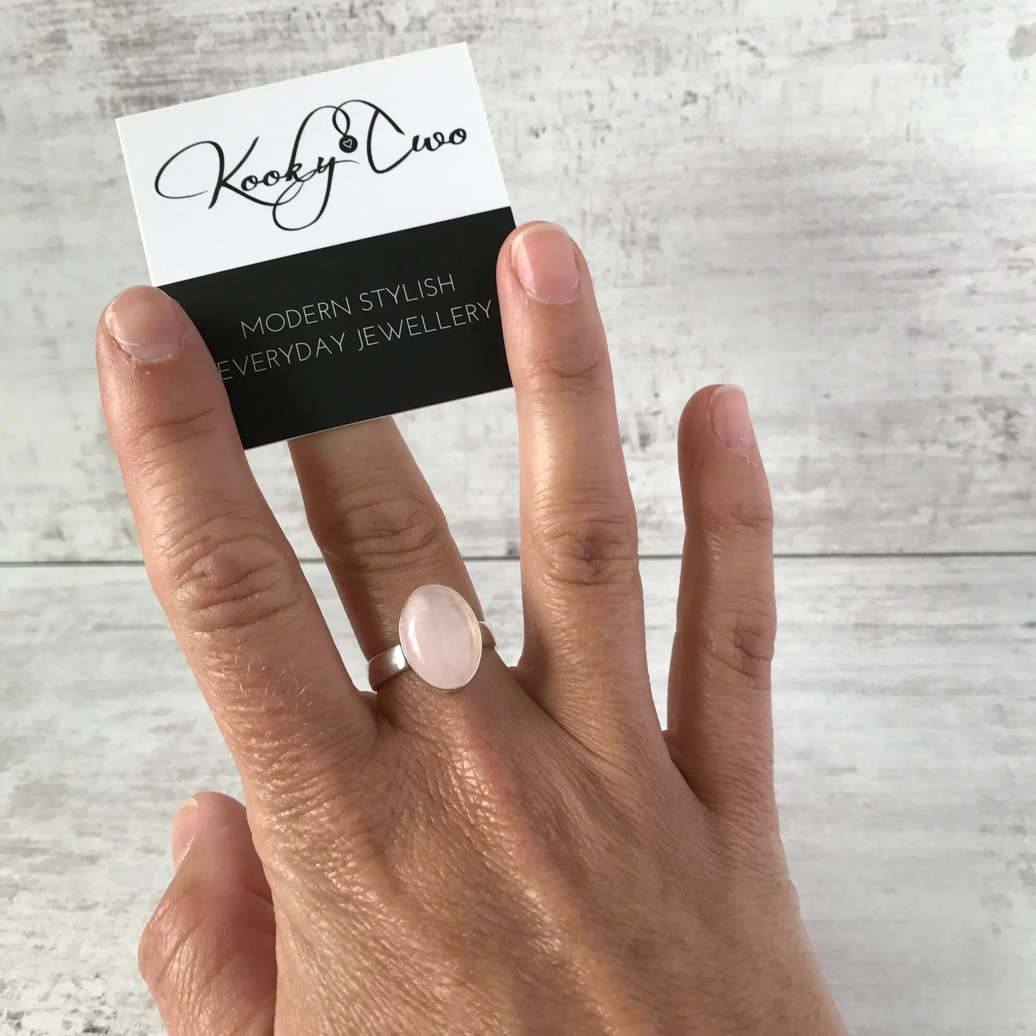 Rose Quartz Gemstone Ring