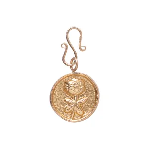 Rose Vintage Coin Charm Gold Plated