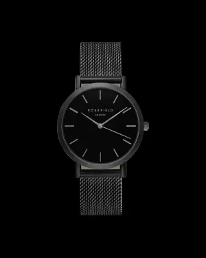 Rosefield Mercer Black Mesh Watch