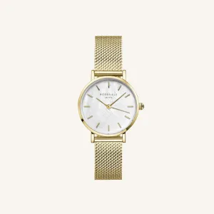 ROSEFIELD Small Edit Mesh Watch - Gold