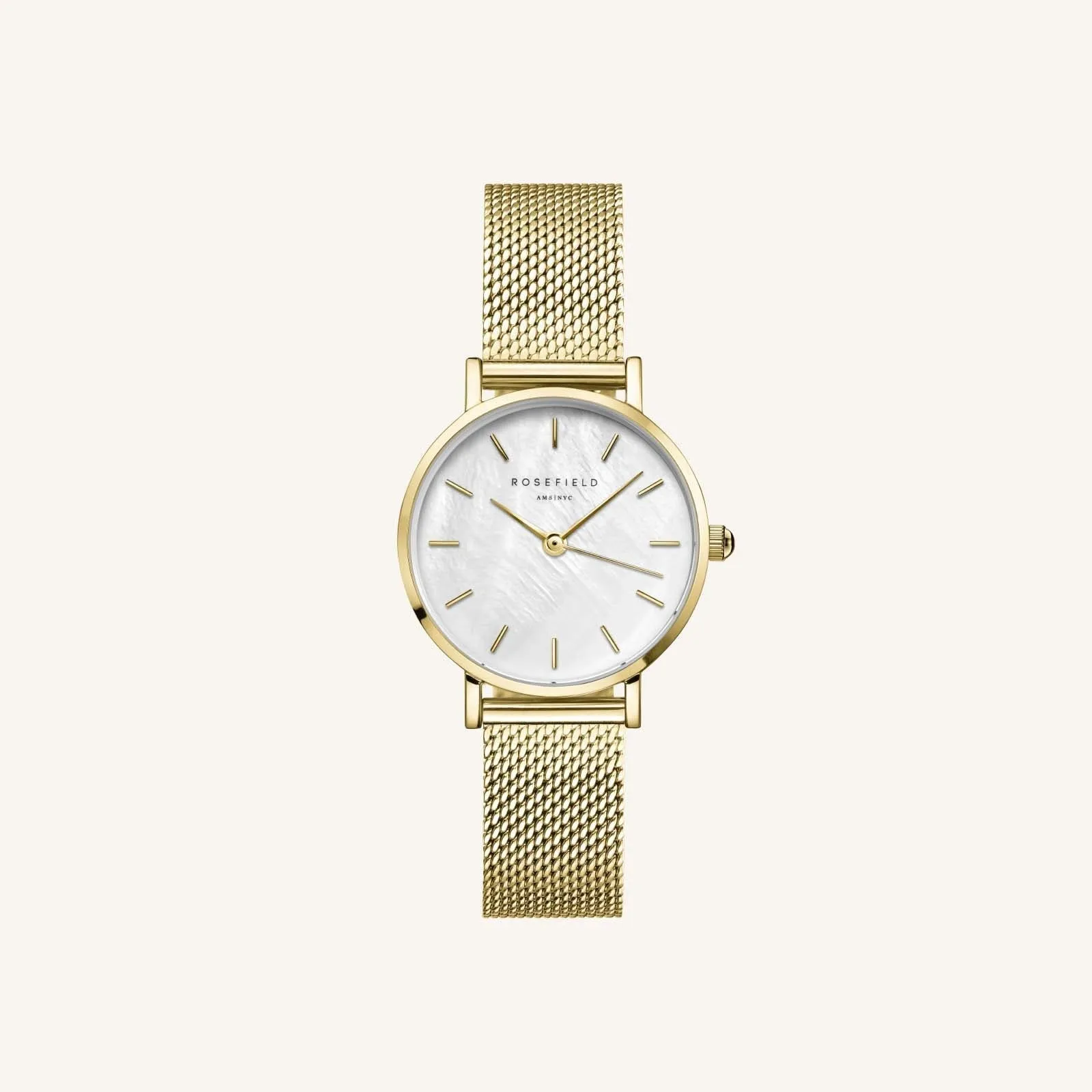 ROSEFIELD Small Edit Mesh Watch - Gold