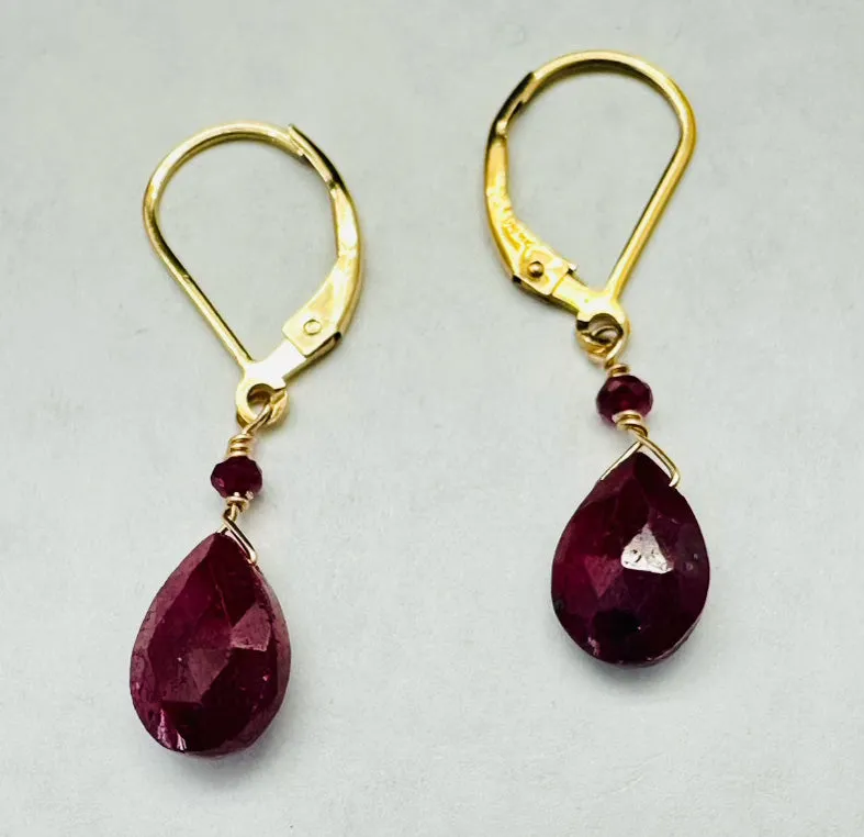 Ruby Briolettes Earrings