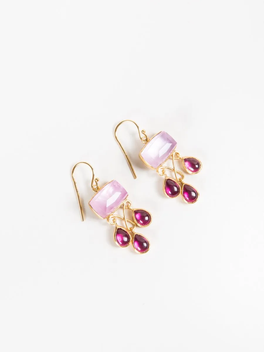 ruby chandelier earrings