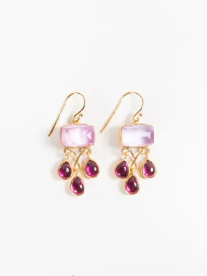 ruby chandelier earrings