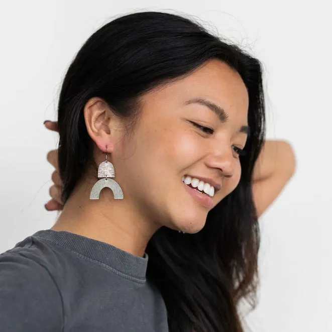 Ruby Earrings - Silver