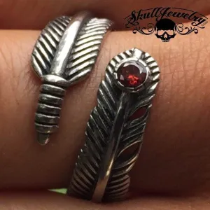 Ruby Feathers - ring (#515)