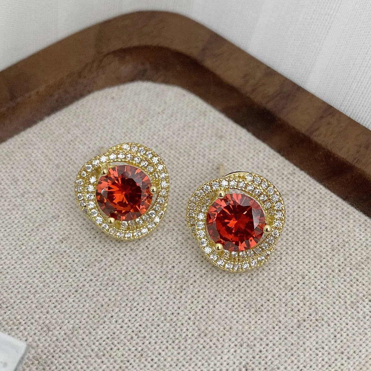 Ruby Stud Earrings - Ivana
