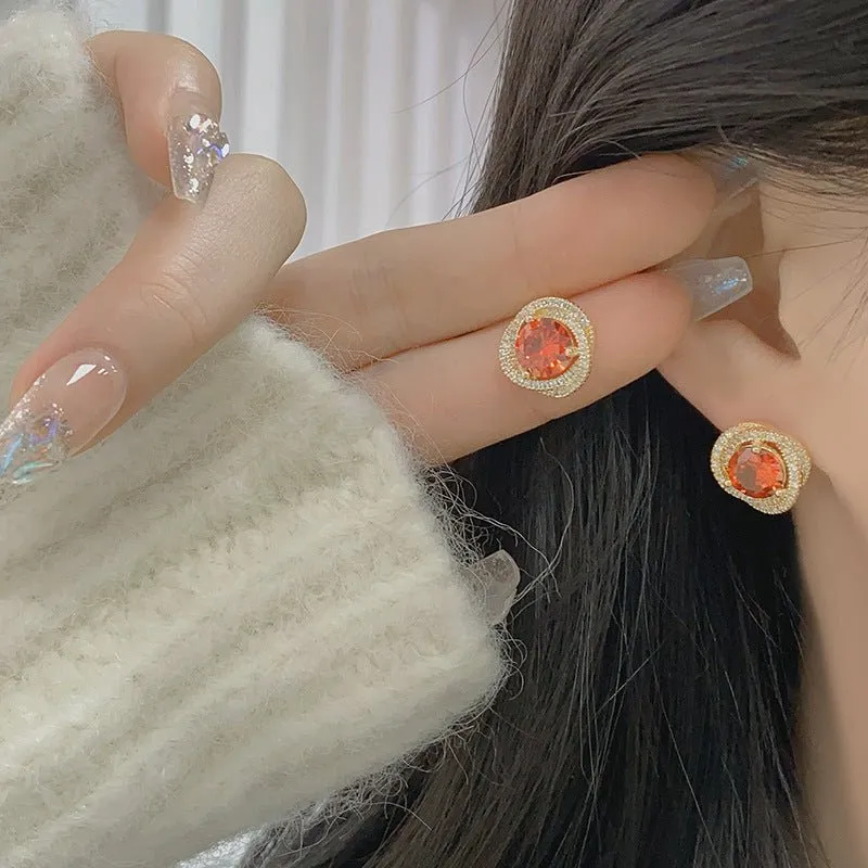 Ruby Stud Earrings - Ivana