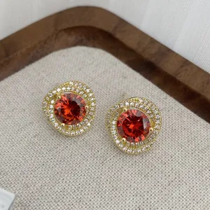 Ruby Stud Earrings - Ivana