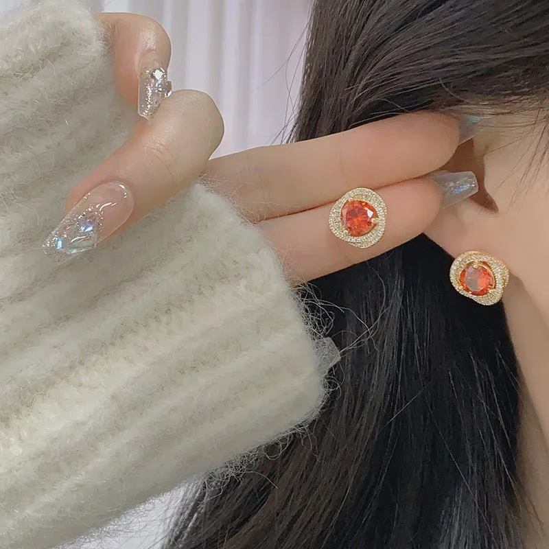 Ruby Stud Earrings - Ivana