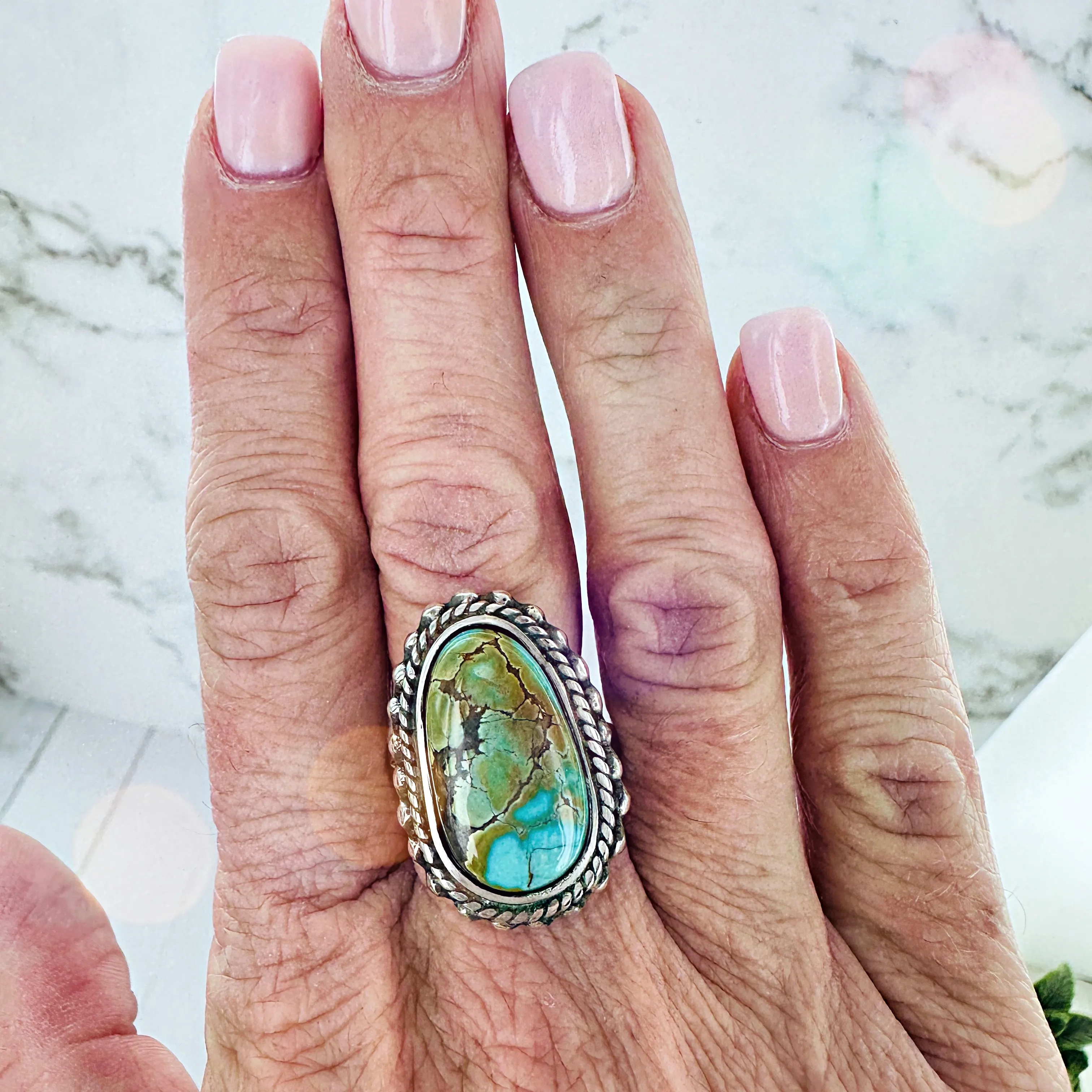 Ryder (Iron Maiden turquoise) Ring SIZE 8.5