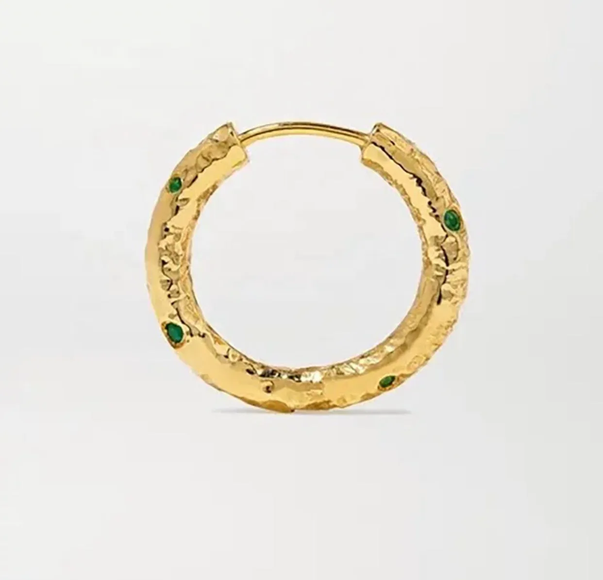 Sage Emerald Hoops
