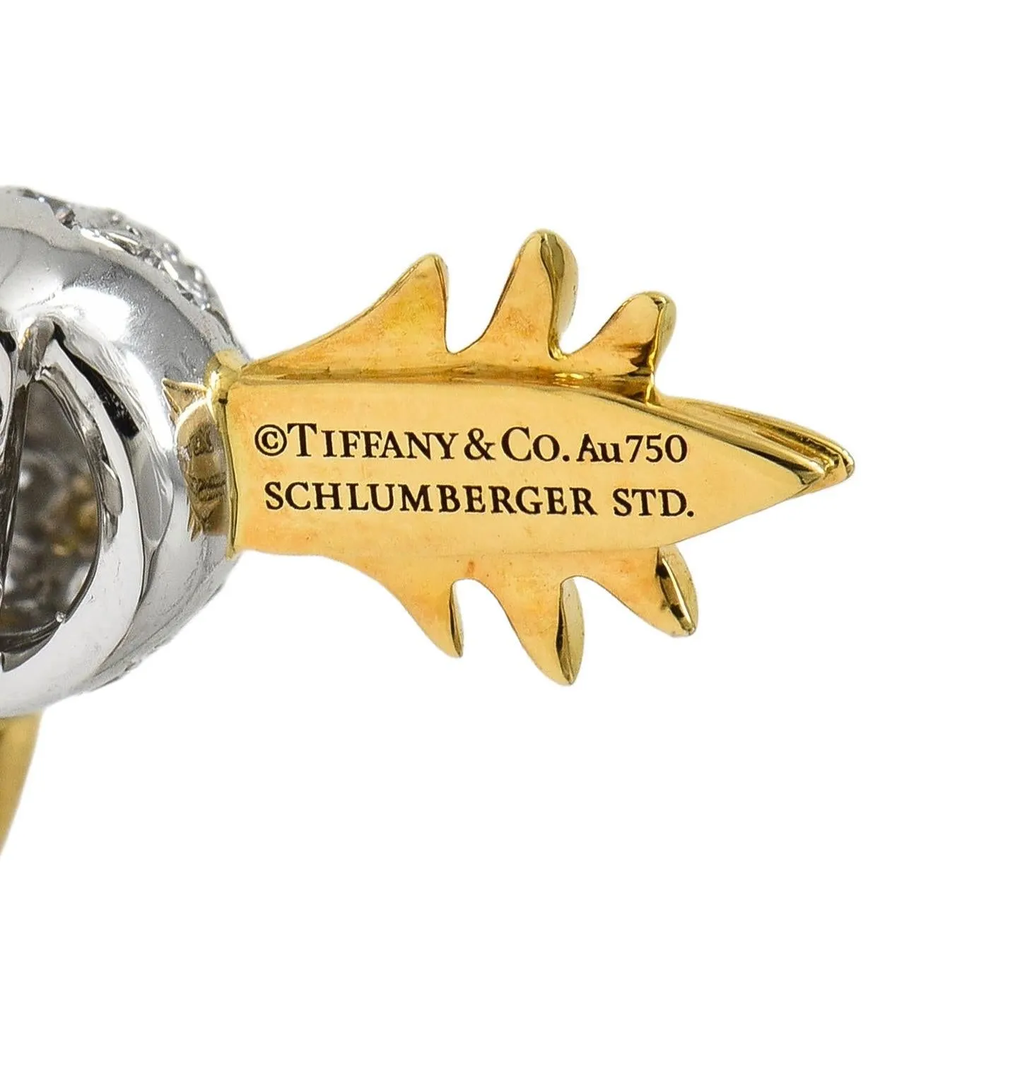 Schlumberger Tiffany & Co. Tanzanite Diamond Platinum 18 Karat Gold Bird On A Rock Unisex Brooch