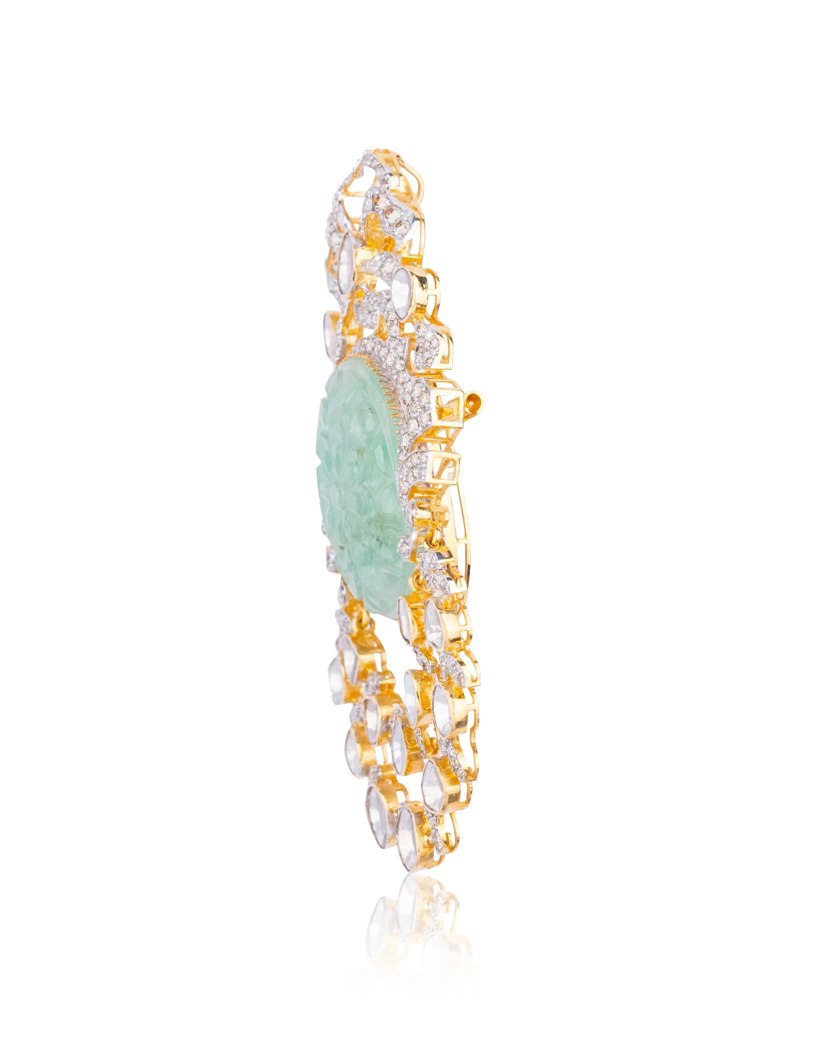 Shashank Polki And Diamond Brooch