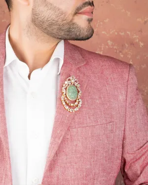 Shashank Polki And Diamond Brooch