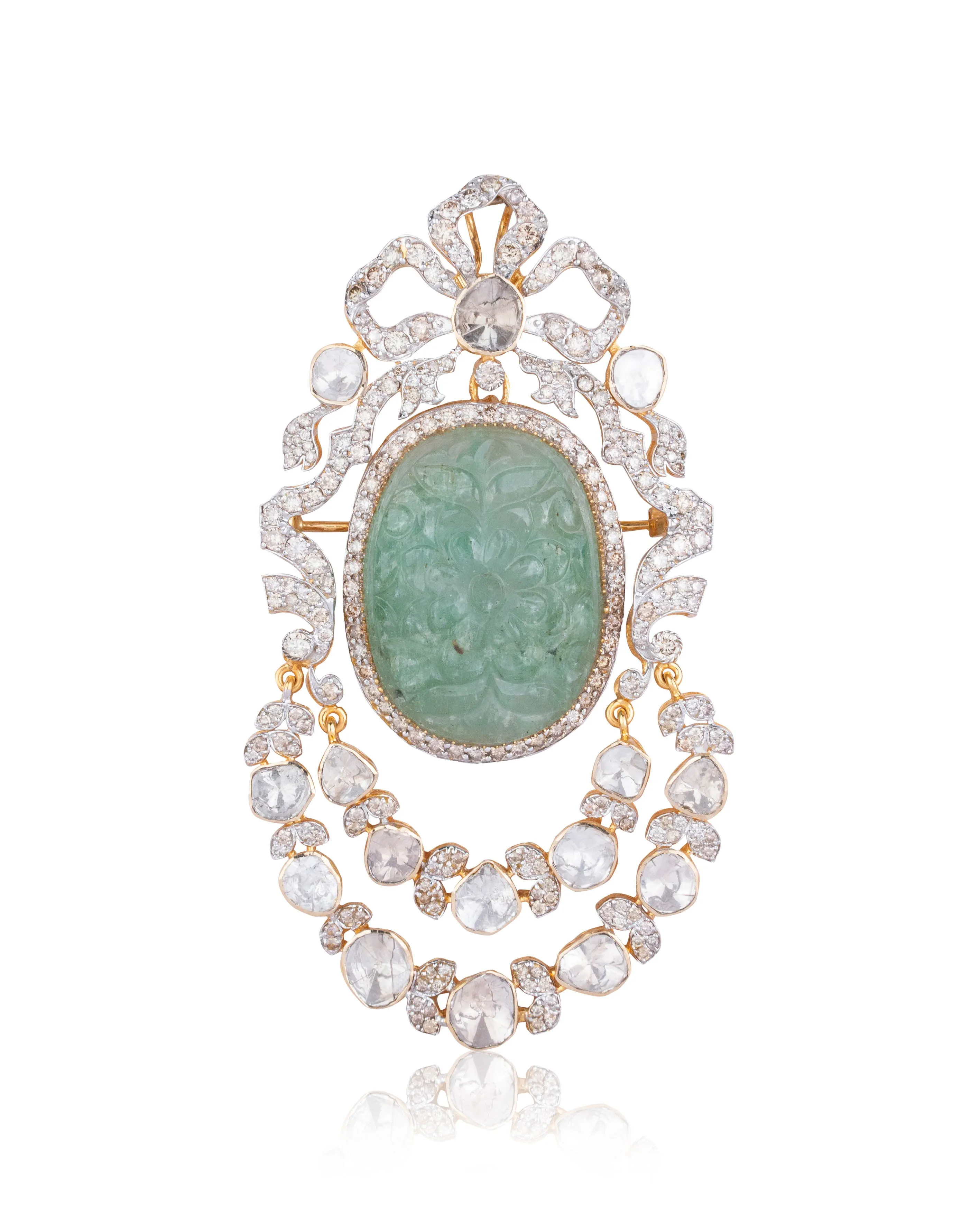 Shashank Polki And Diamond Brooch