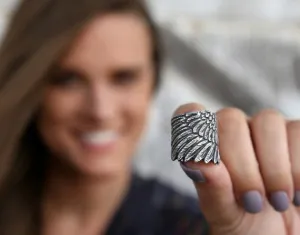 Silver Angel Wing Ring