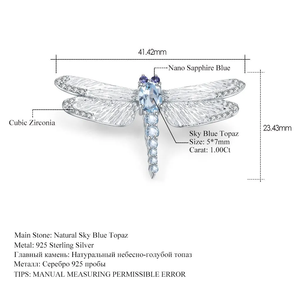 Silver Brooch "Dragonfly"