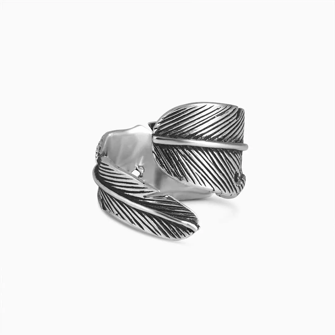 Silver Feathers Rings