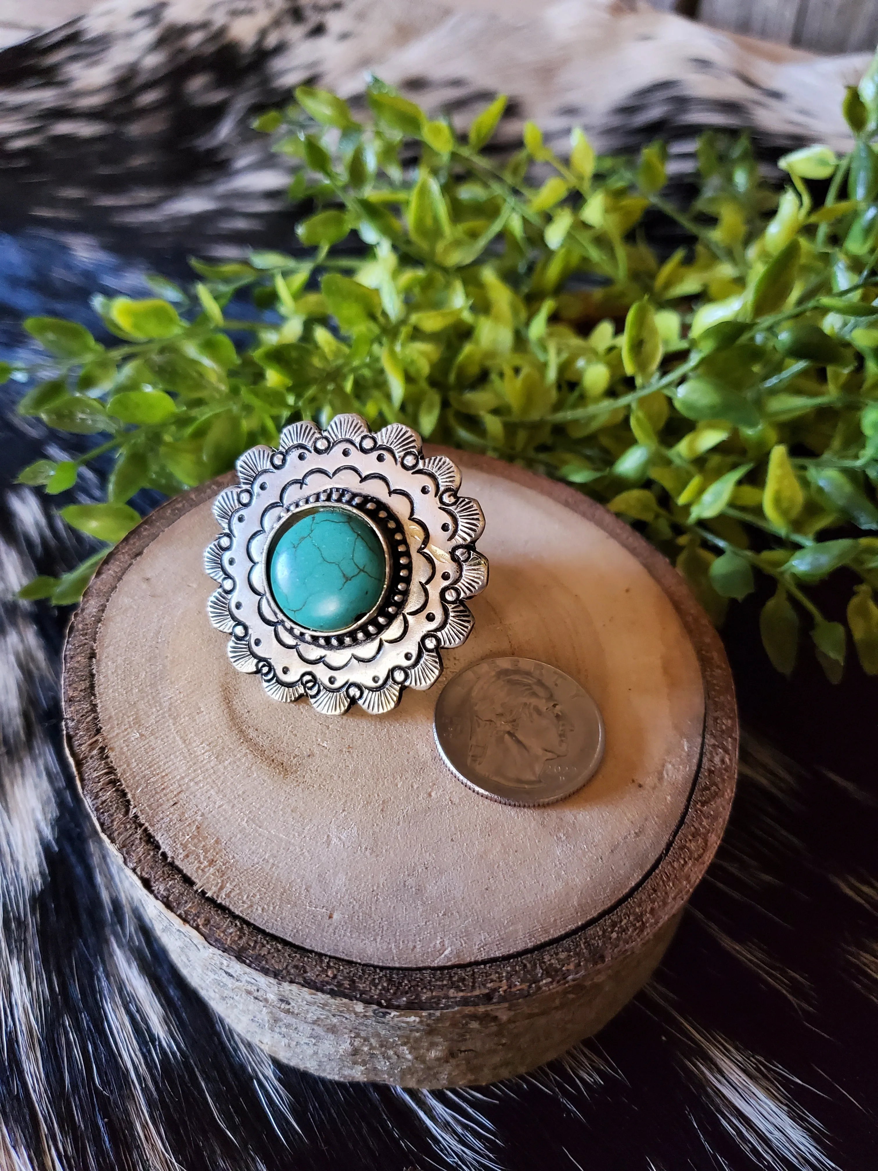 Silver Ring with Turquoise Stone
