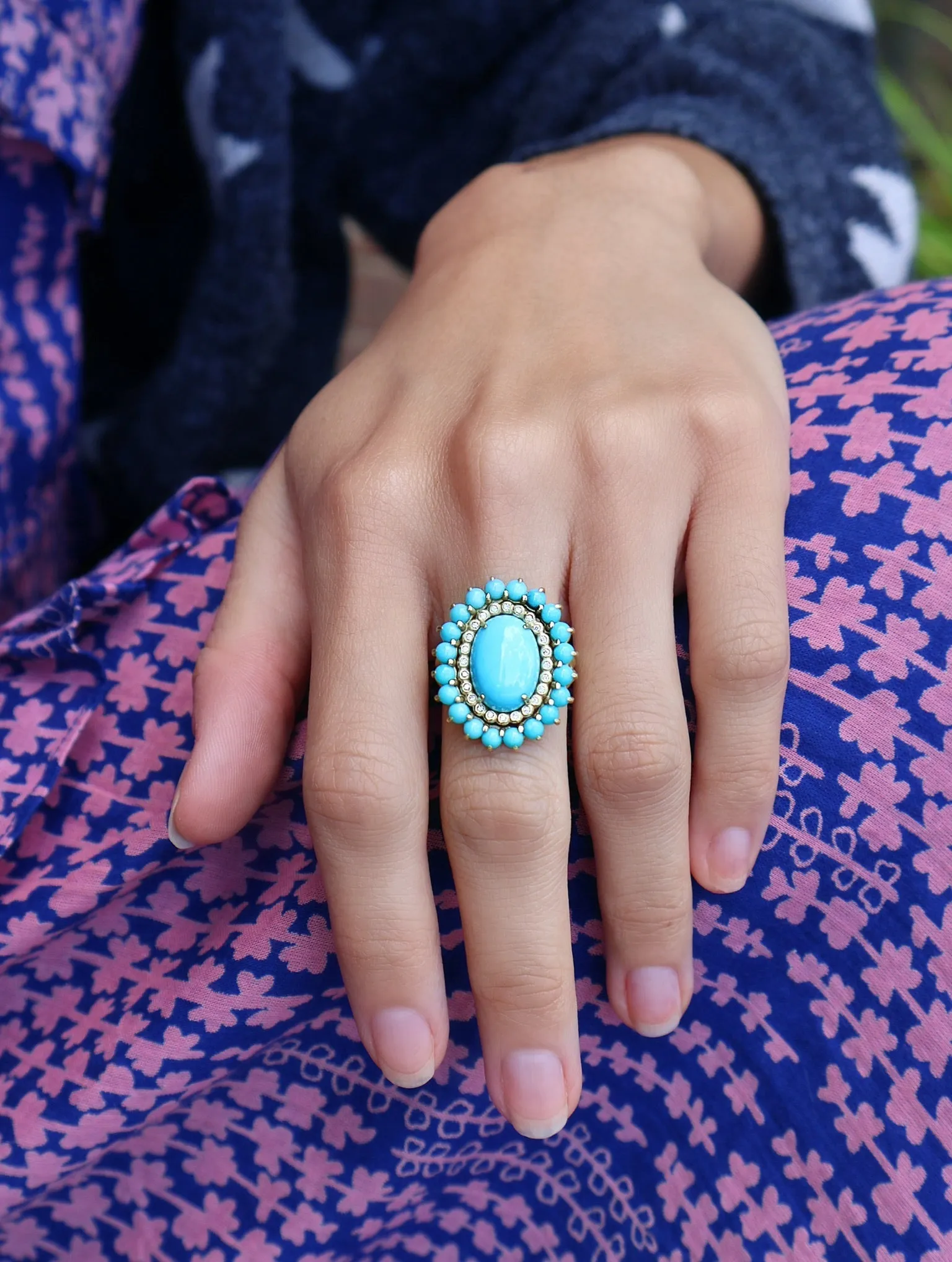 Sleeping Beauty Turquoise Cabochon Ring
