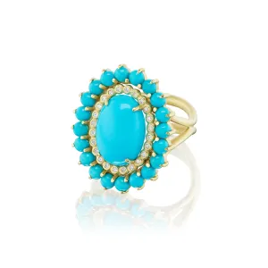 Sleeping Beauty Turquoise Cabochon Ring