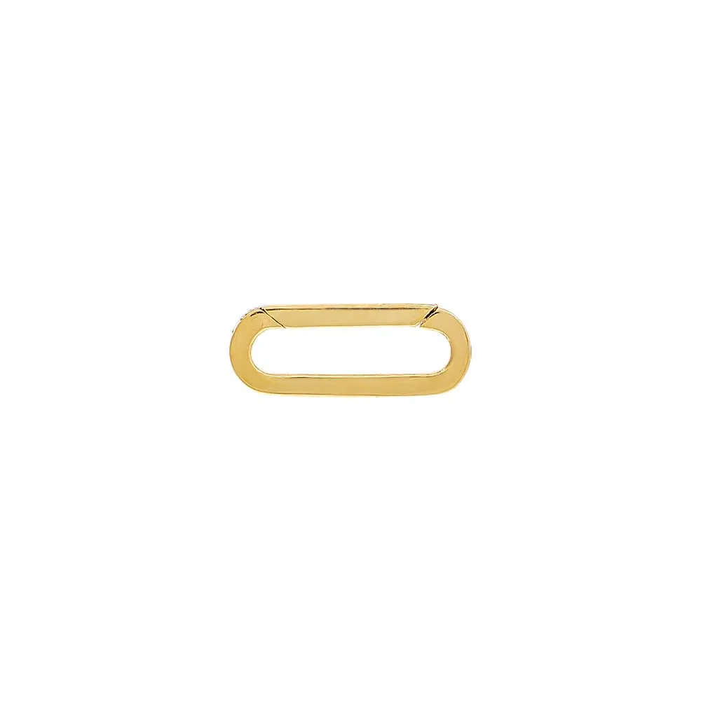 Small Paperclip Charm Connector Clasp 14K