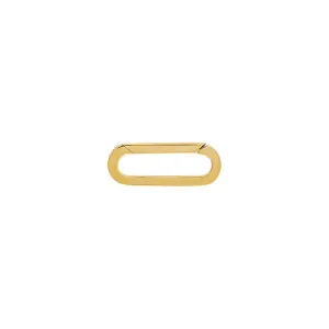 Small Paperclip Charm Connector Clasp 14K