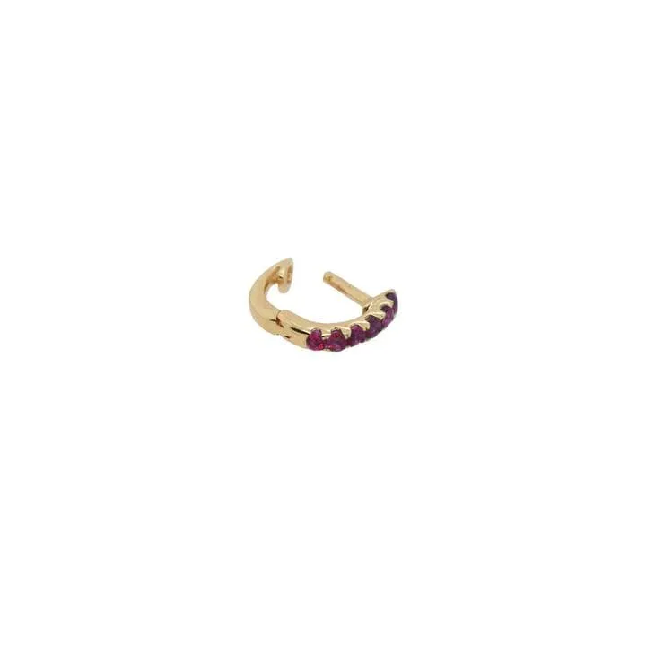 Small Ruby Lock Hoop
