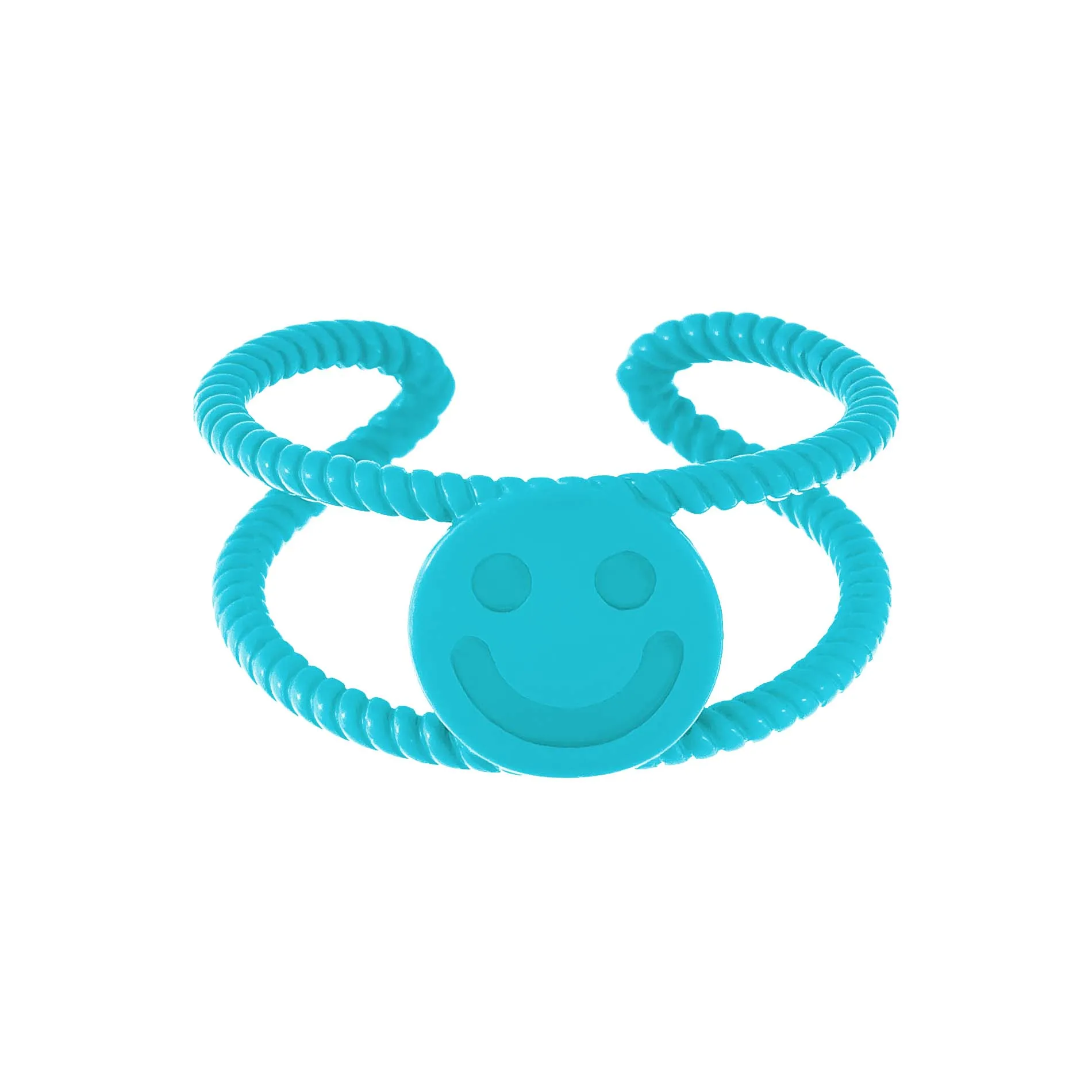 Smiley Face Twist Adjustable Ring