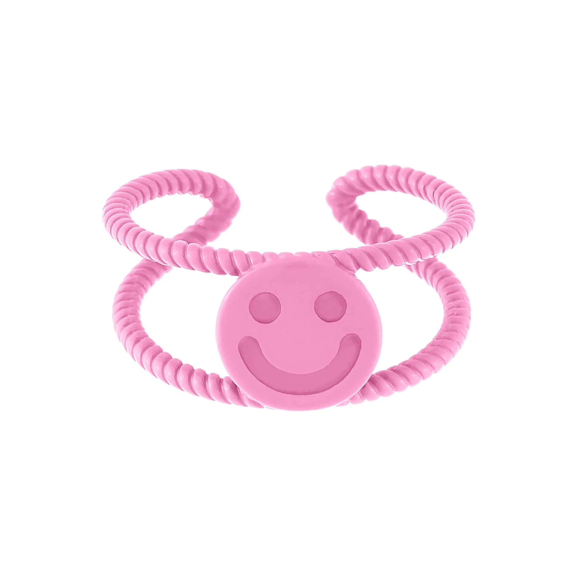 Smiley Face Twist Adjustable Ring