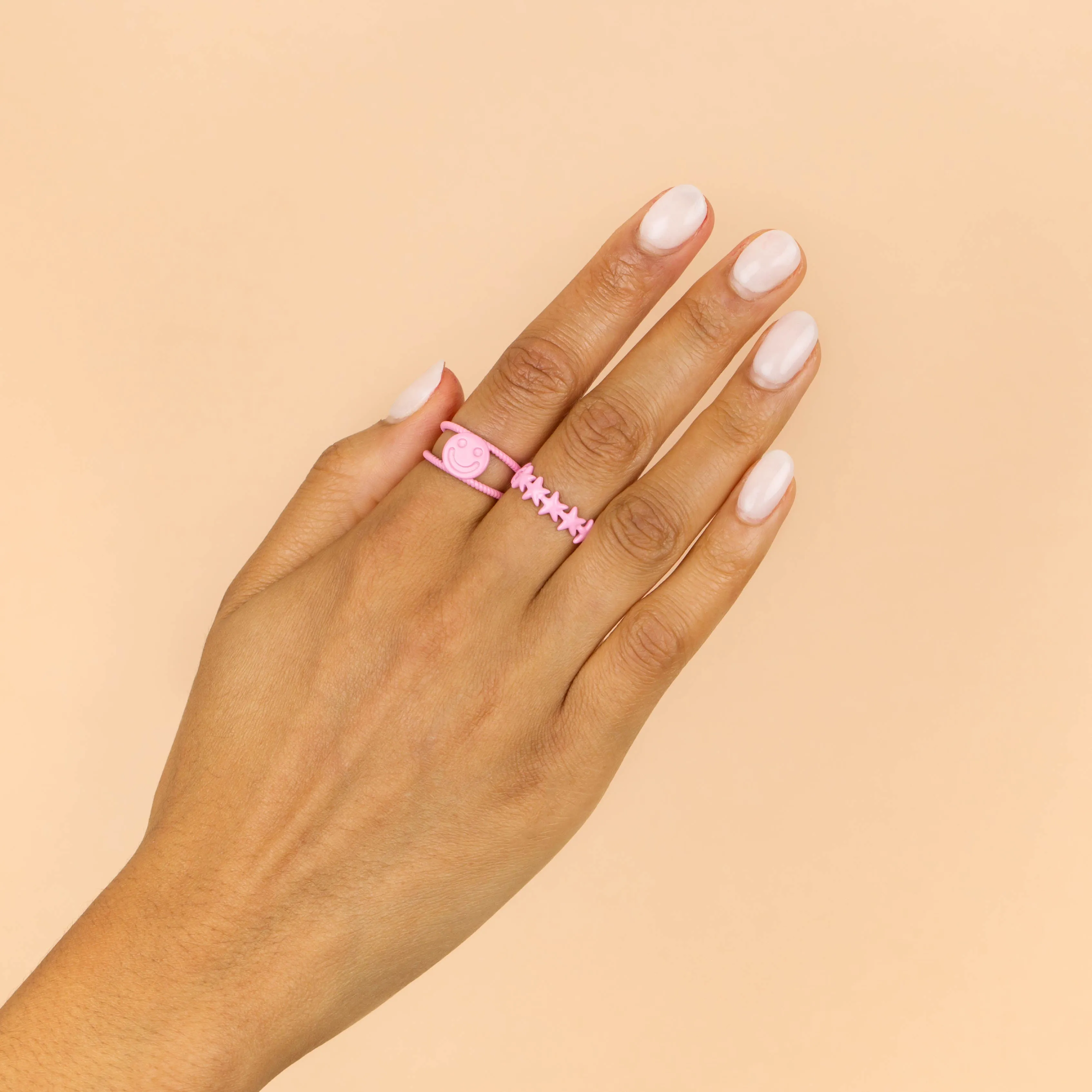 Smiley Face Twist Adjustable Ring