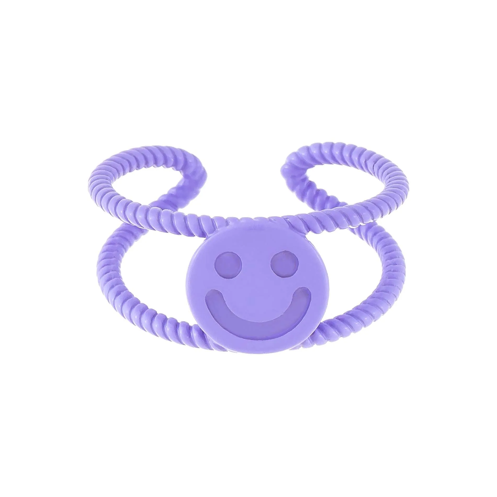 Smiley Face Twist Adjustable Ring